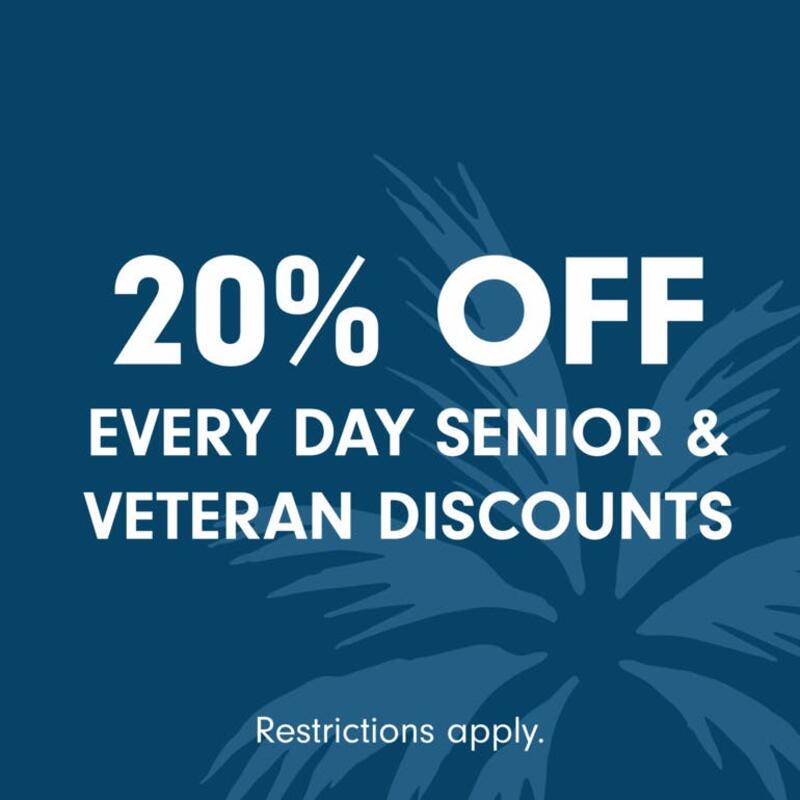 Every Day Senior & Veteran Discount
