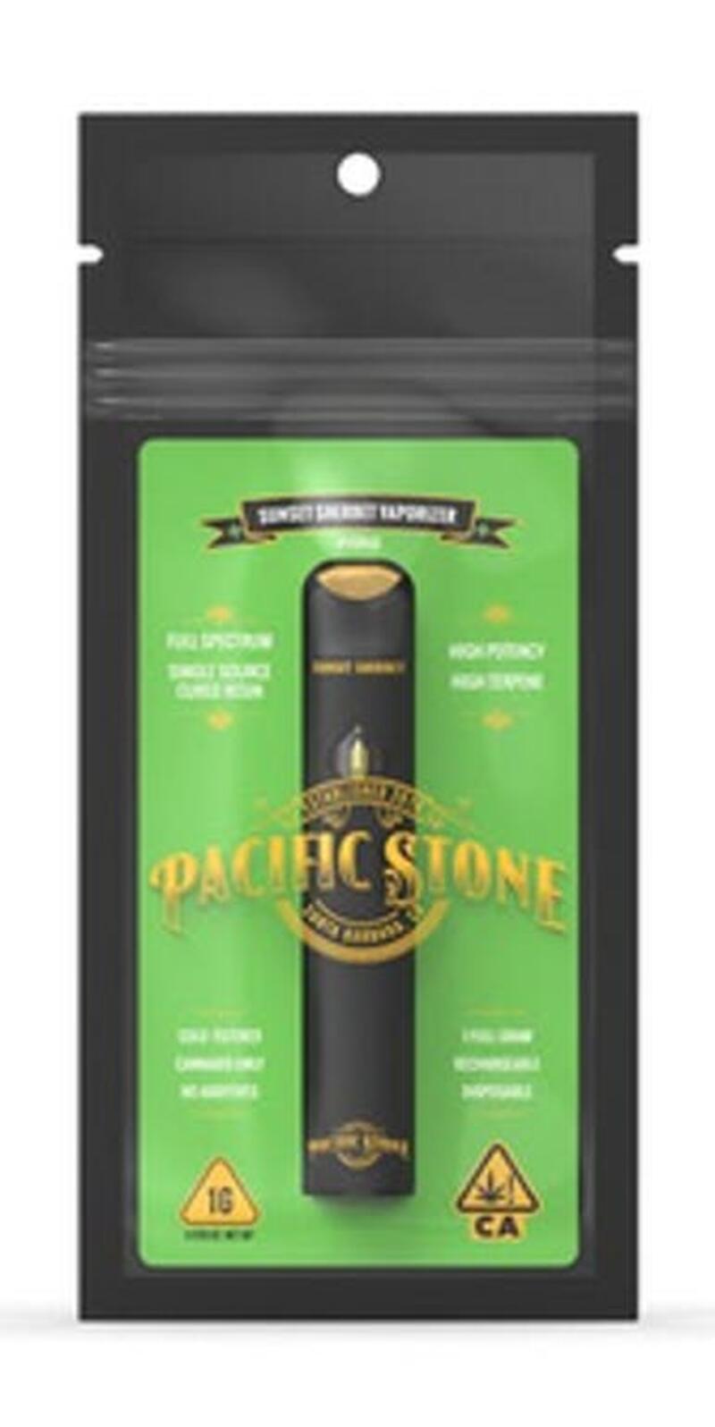 Pacific Stone Full Spectrum Disposable Vaporizer | Sunset Sherbet | 1g