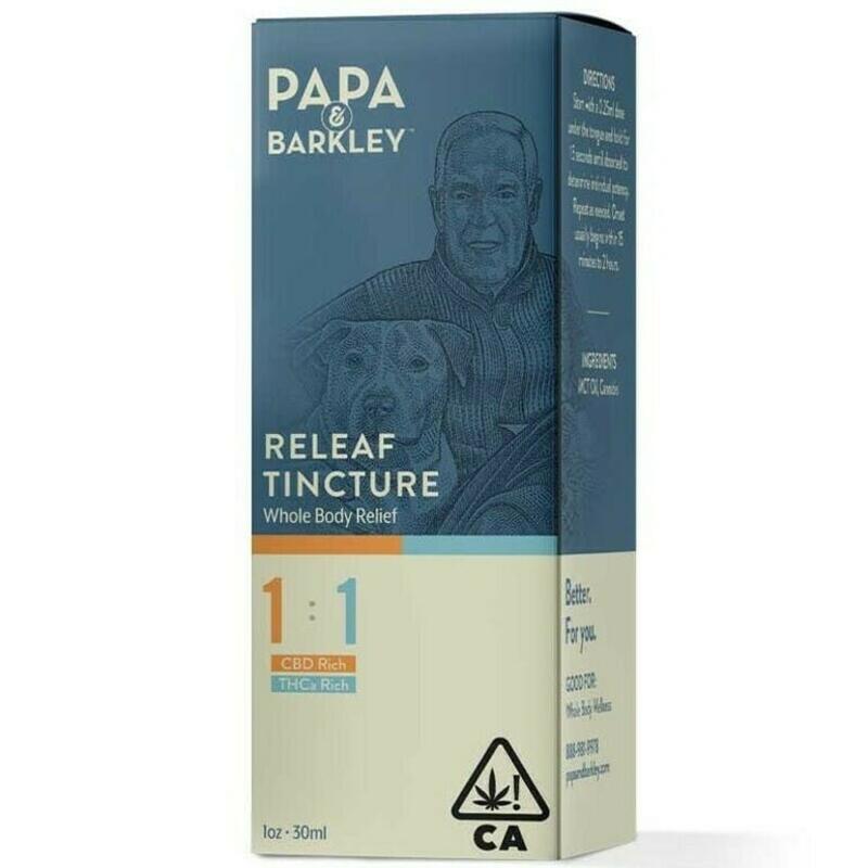 Papa & Barkley | Papa & Barkley 1:1 THCa:CBD Tincture 30ml