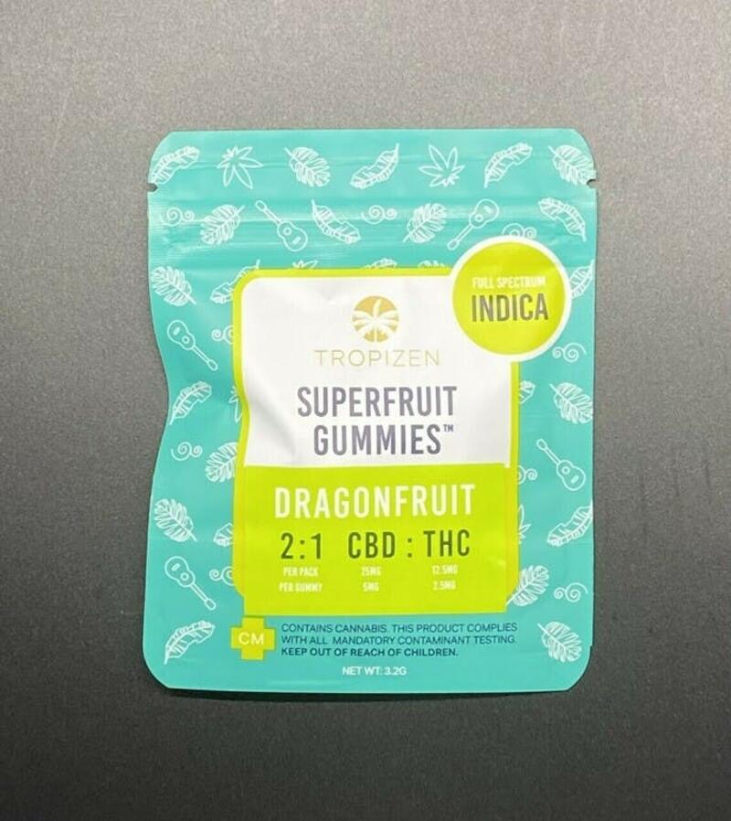 Superfruit Gummies Dragon Fruit 2:1 CBD:THC 25mg