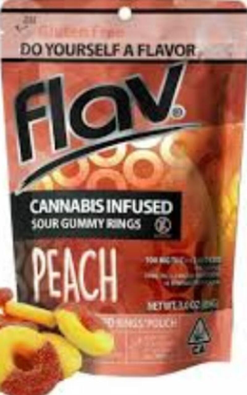 Flav | THC Gummies | Peach Rings