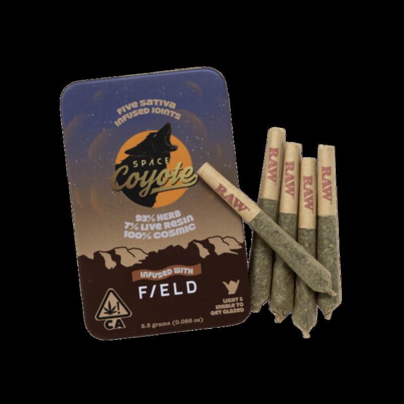Space Coyote | Space Coyote x Field 5pk Sativa Live Resin Preroll 2.5g