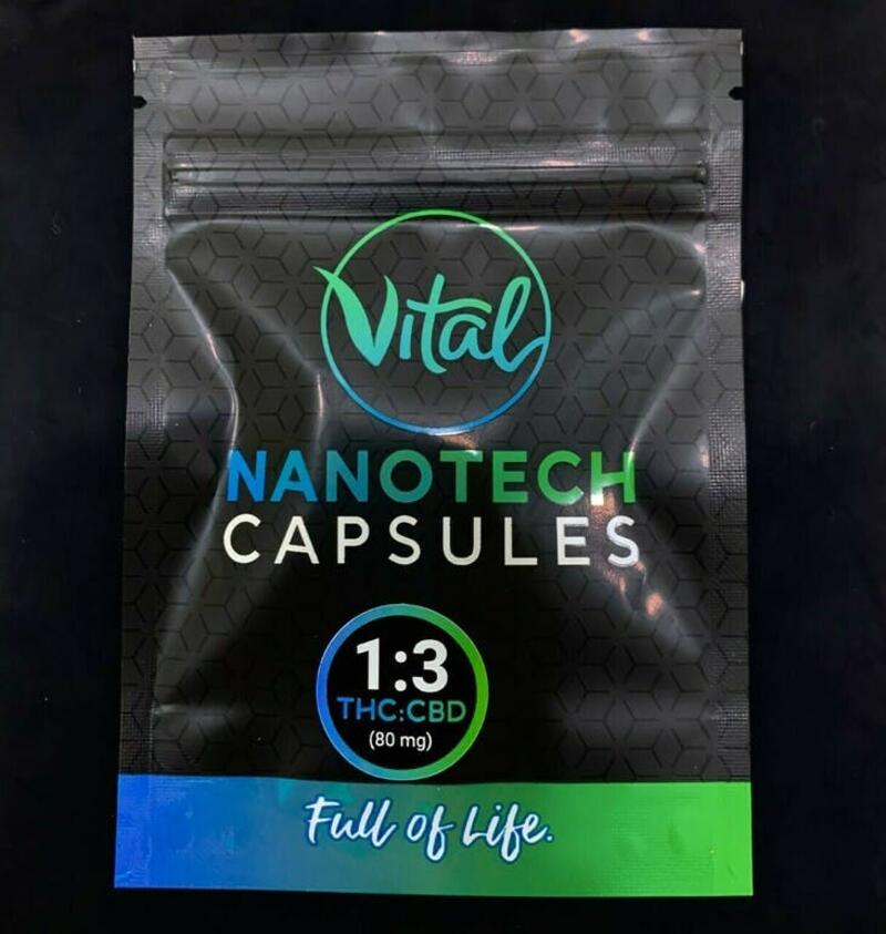 Nanotech Capsules 1:3 THC:CBD 80mg