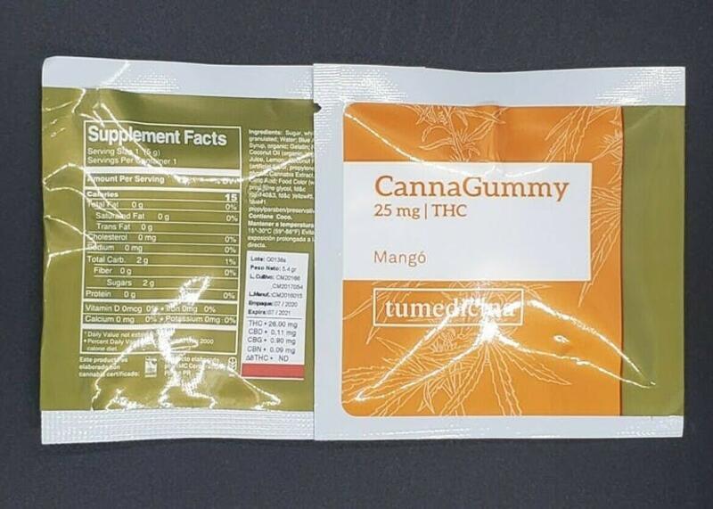 CannaGummy (S) 25mg/ 1 unit Mango