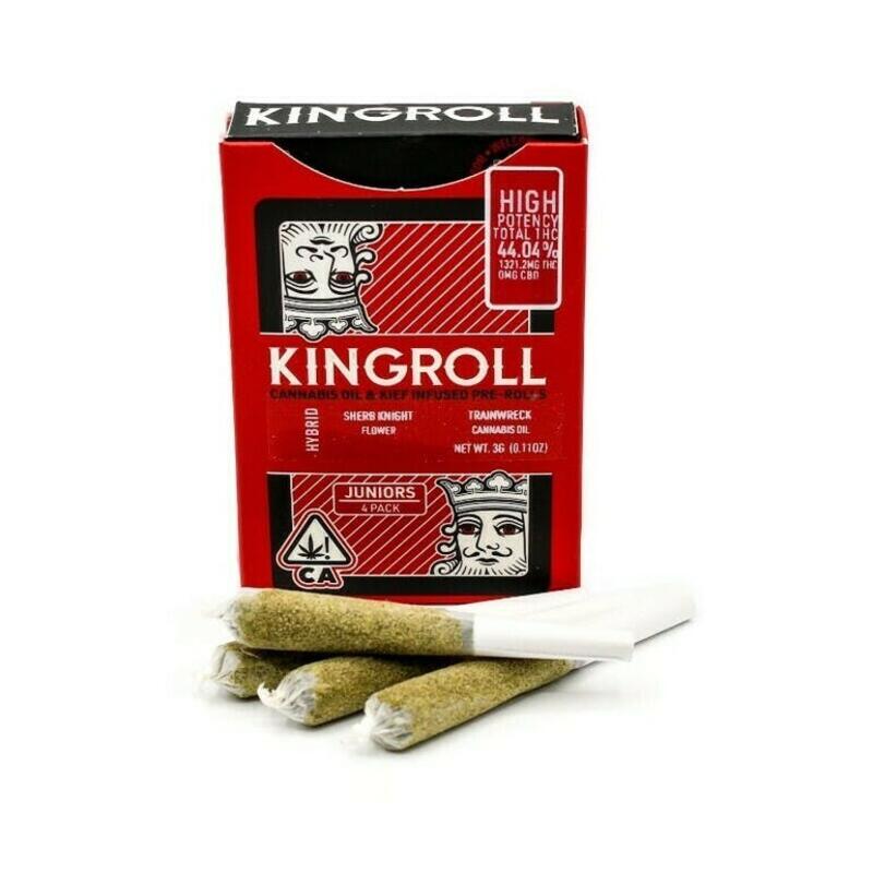Kingroll | Kingroll Jr | Sherbert Knight x Trainwreck | 3g Infused Pre-rolls 4pk