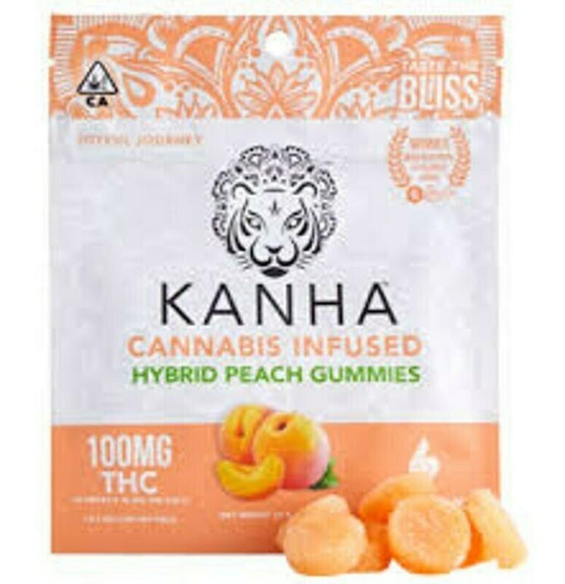 Kanha | Kanha Hybrid Peach Gummies 100mg