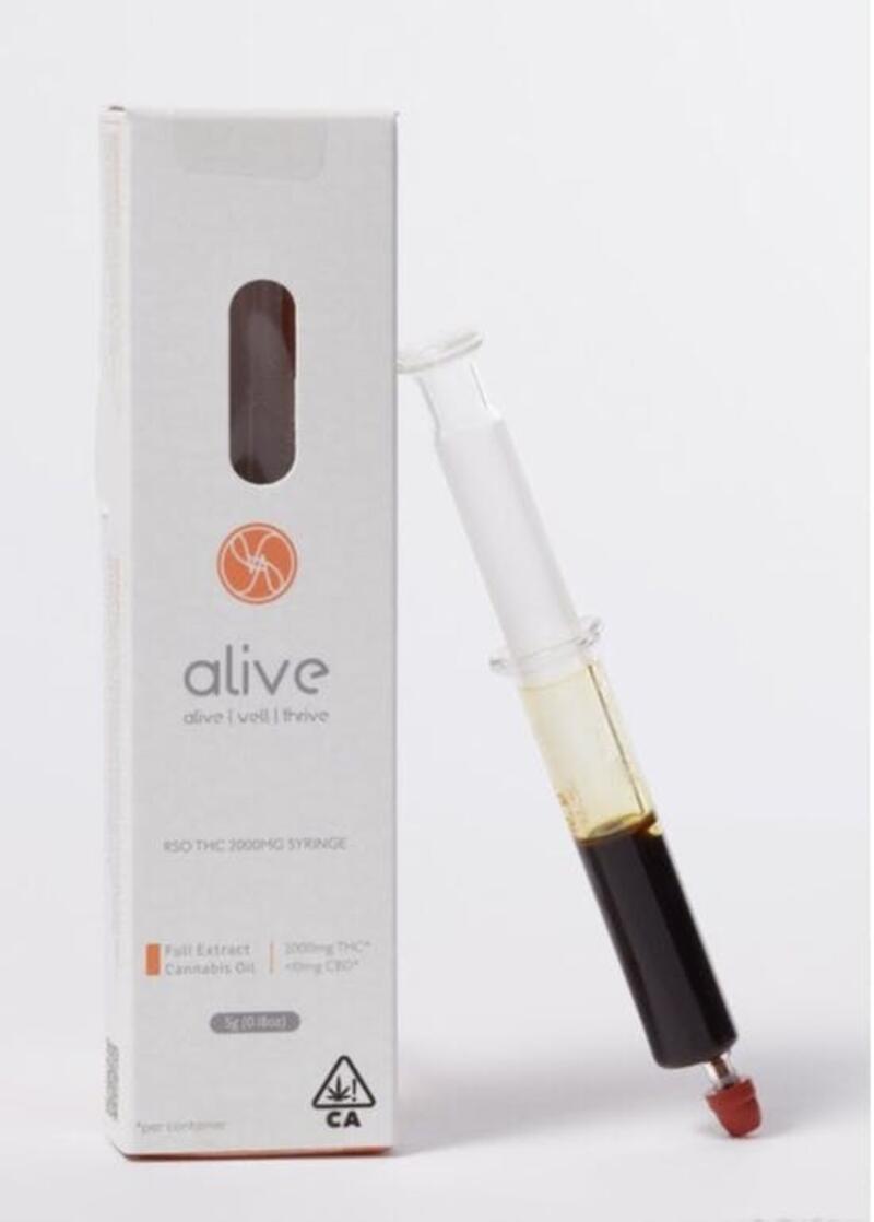 Alive Well Thrive | Alive RSO THC | 2,000mg Syringe