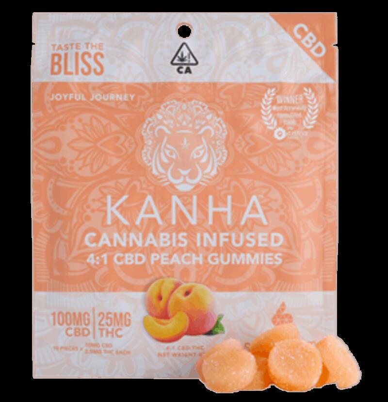 Kanha | Kanha Peach CBD 4:1 Gummies