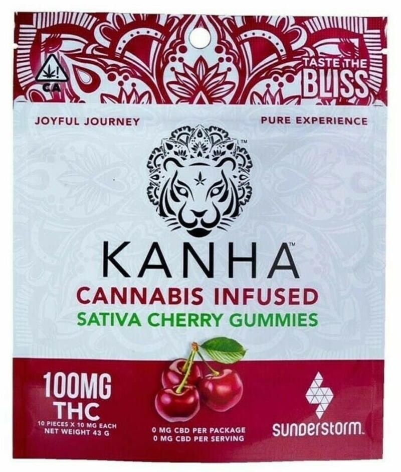 Kanha | Kanha Cherry Sativa 100mg Gummies