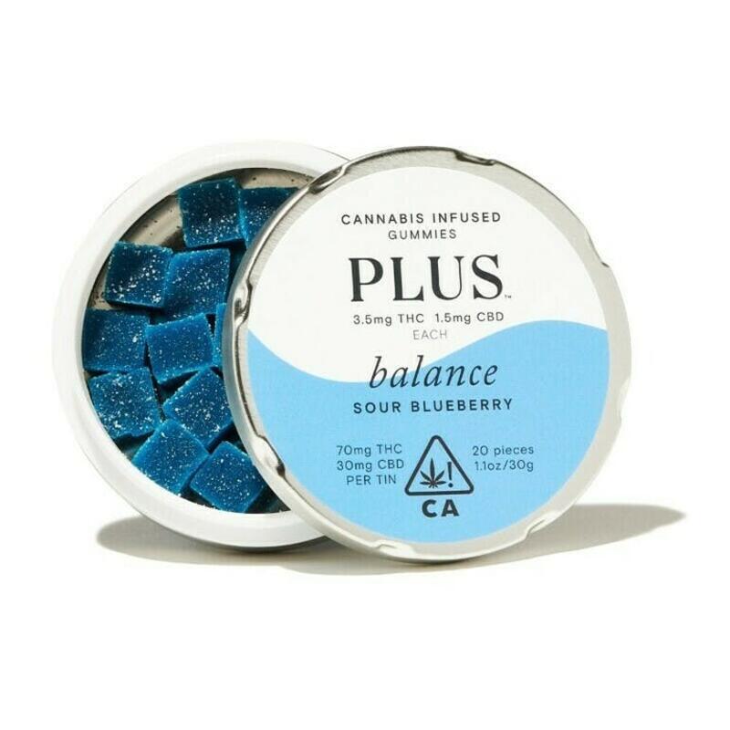 Plus | Plus Balance Sour Blueberry Gummies 70mg