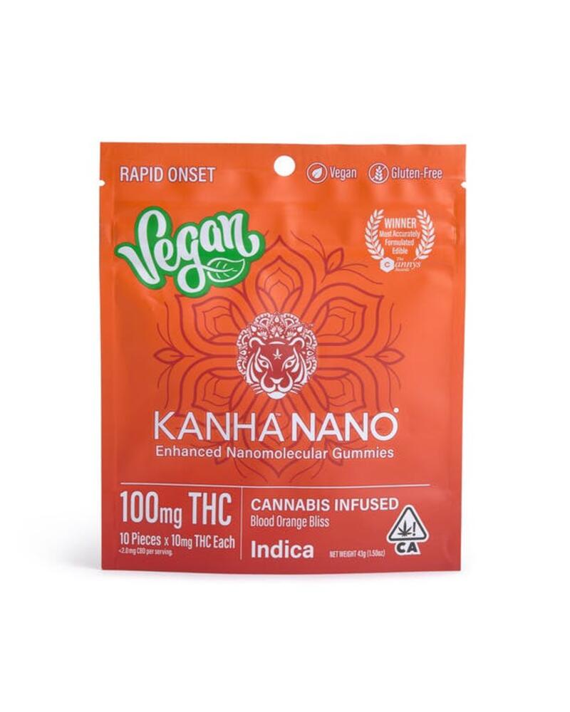 Kanha NANO Vegan Blood Orange Bliss Indica 100mg