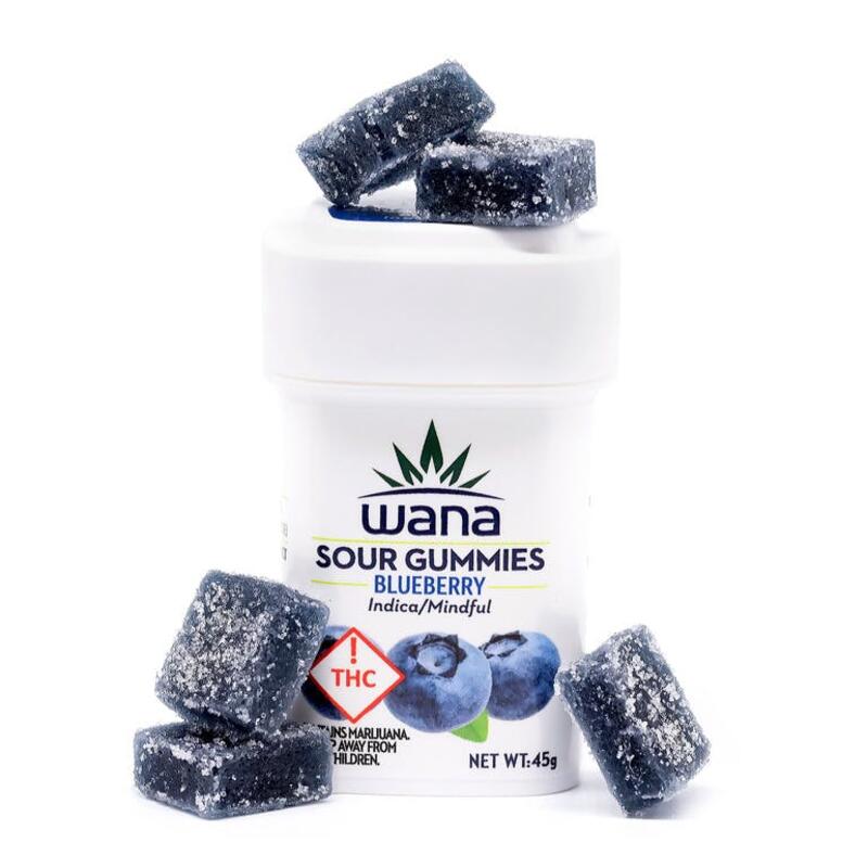 Wana Sour Gummies: Blueberry Indica