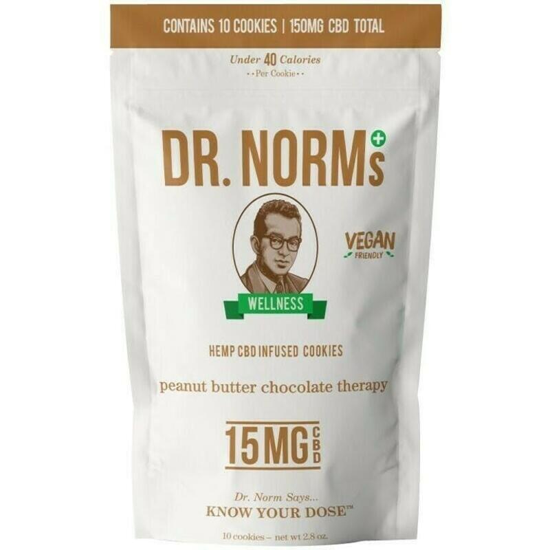 Dr Norm's CBD Vegan Peanut Butter Choc Cookies