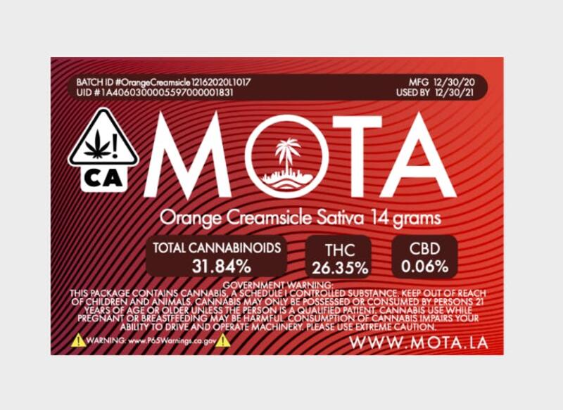Mota 2103D 1/2 OZ Orange Creamsicle