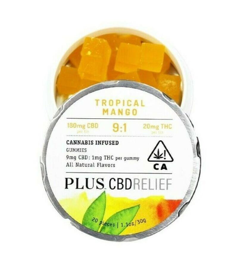 Plus | Plus Mango 9:1 CBD Relief Gummies
