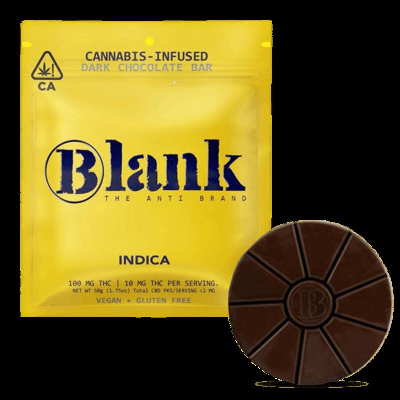 Blank Brand | Blank Dark Chocolate Indica 100mg