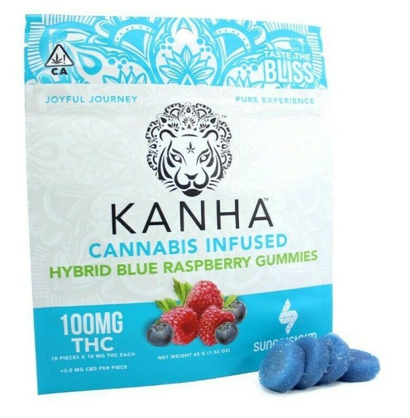 Kanha | Kanha Blue Raspberry Hybrid 100mg Gummies