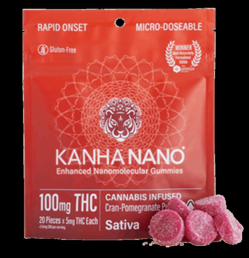 Kanha Nano | 100mg THC Edible | Sativa Cran-Pomegranate