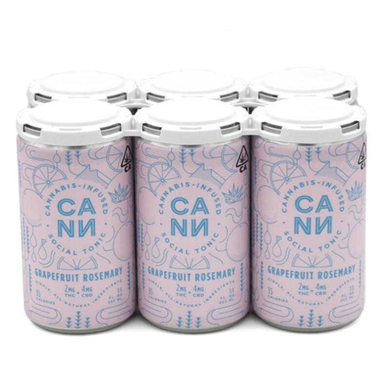 CANN - Grapefruit Rosemary Cannabis Infused Tonic - 6 Pack