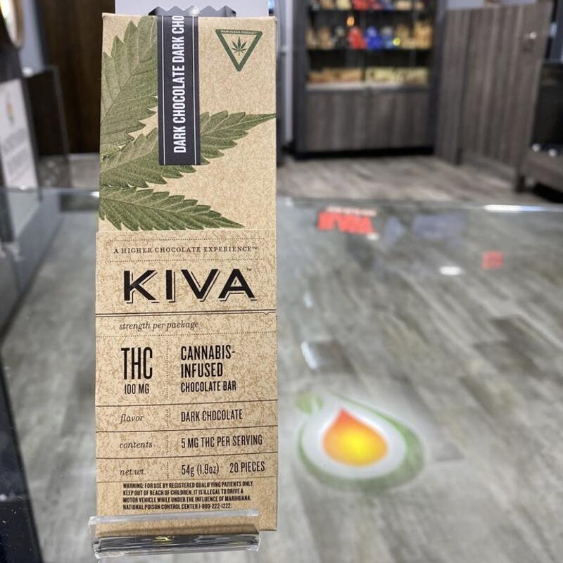 Kiva - Dark Chocolate Bar 98.76mg
