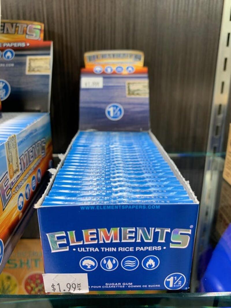 ELEMENTS UNTRA THIN 1.5INCH RICE ROLLING PAPERS