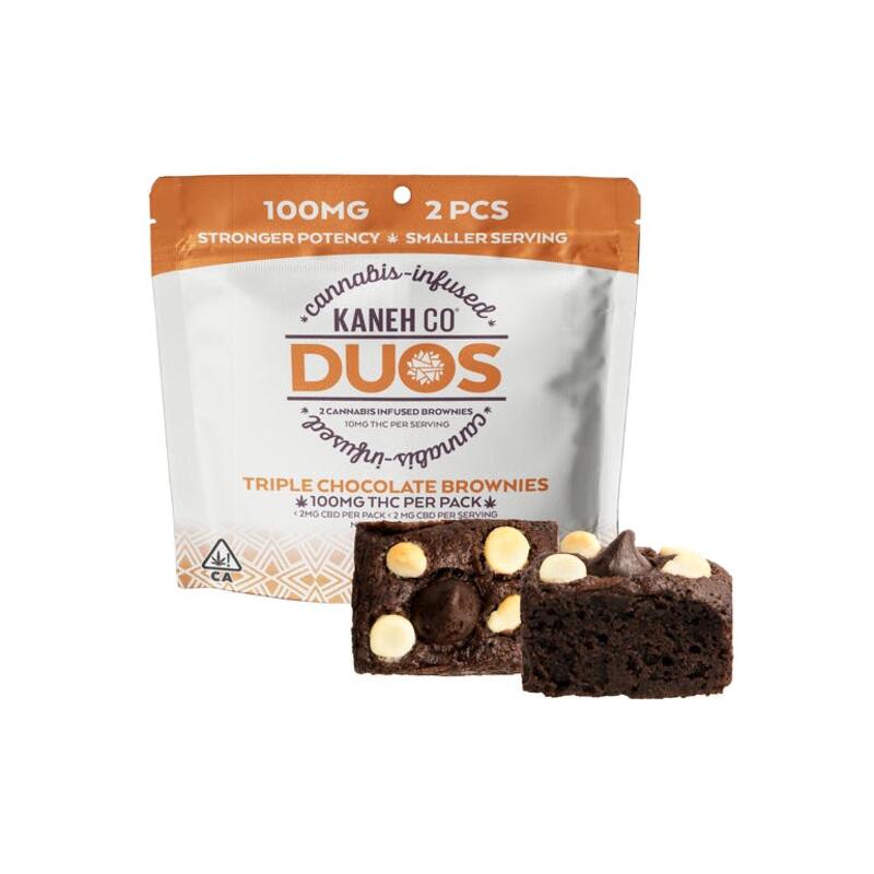 DUOS - Triple Chocolate Brownies 100mg - 2ct