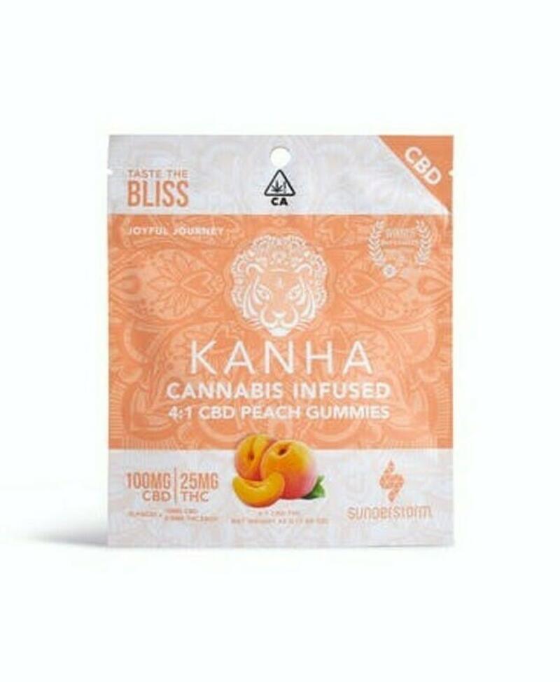 Kanha CBD | 4:1 CBD:THC Edible | Peach