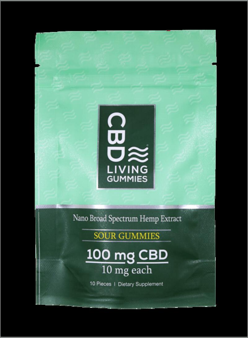 CBD Living Sour Gummies Bag 100mg