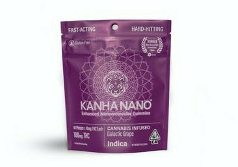 Kanha Nano | 100mg THC Edible | Indica Galactic Grape