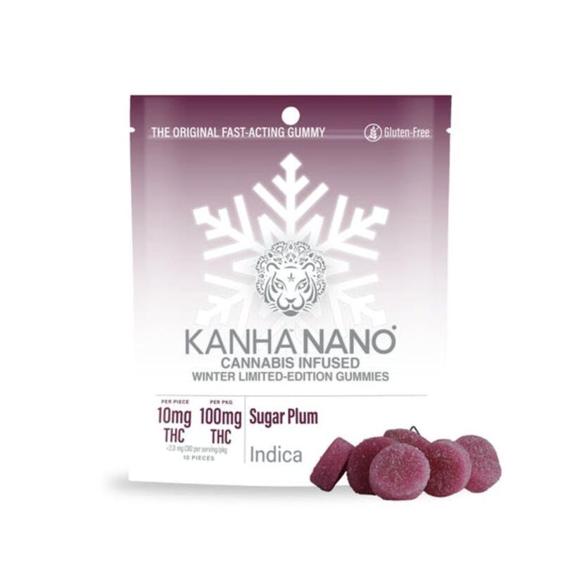 Kanha Nano | 100mg THC Edible | Indica Sugar Plum