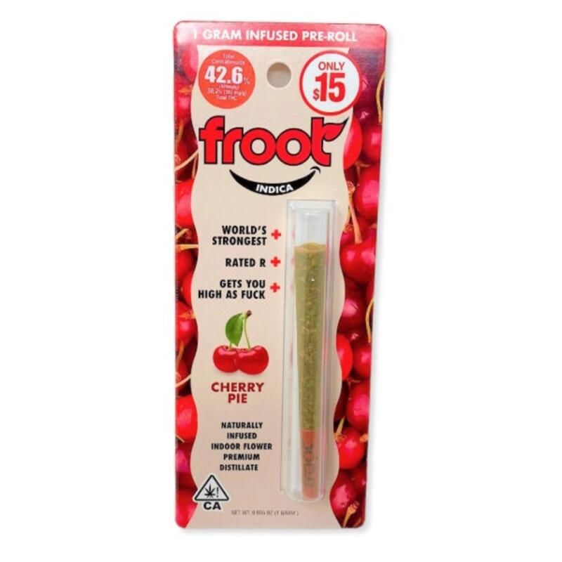 Froot - Cherry Pie 1g Infused Pre-Roll, Froot Cherry Pie 1g Infused Pre-Roll