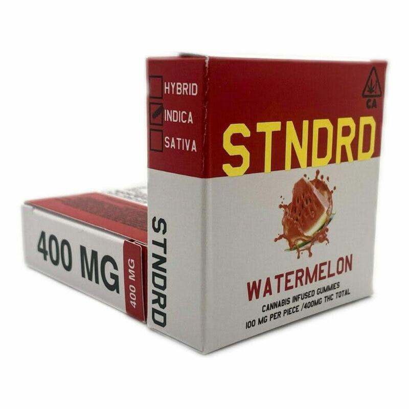 WATERMELON INDICA 400MG STNDRD GUMMIES (20% off listed price on 4/20!!)