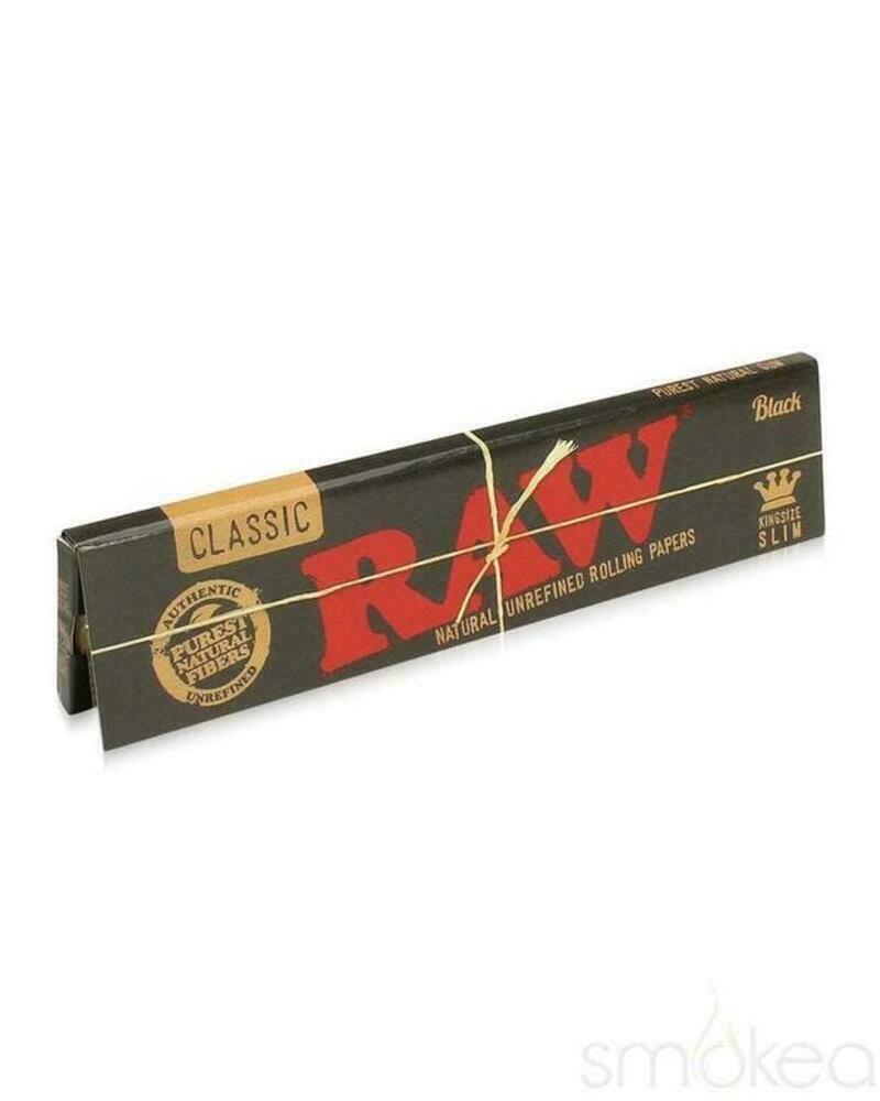 Raw black natural rolling papers king size