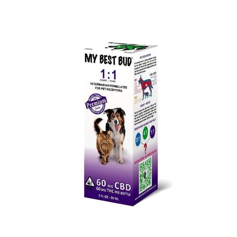 1:1 (CBD/THC) Pet Liquid Supplement 30ml