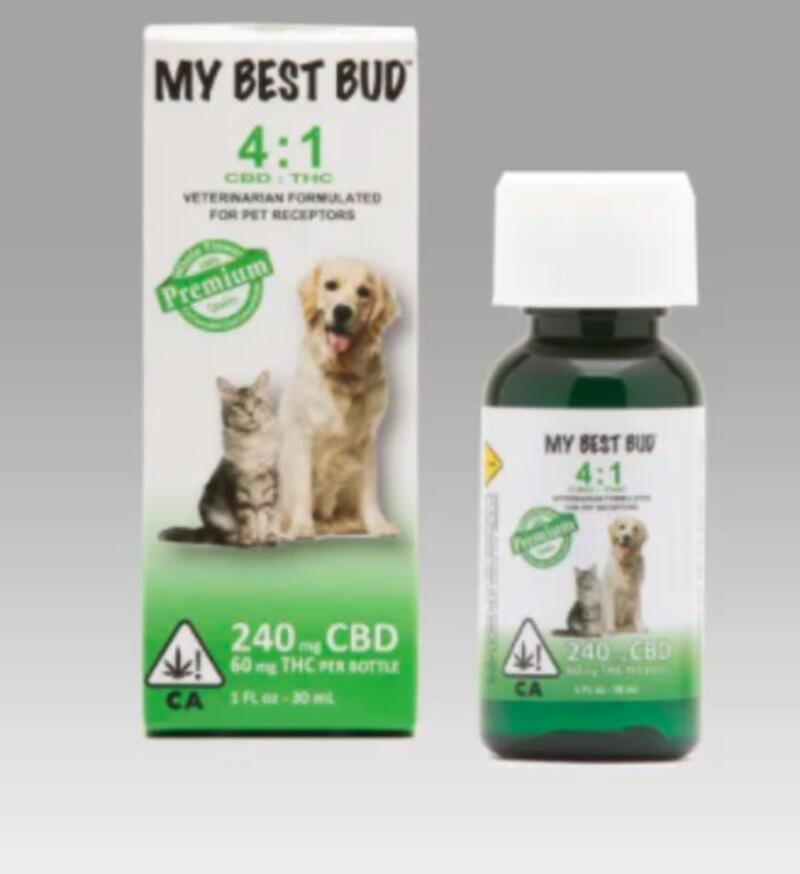 My Best Bud - 4:1 CBD: THC Pet Tincture (20% off) 300 MILLIGRAMS