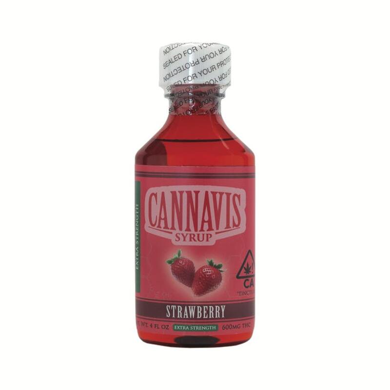 600mg Strawberry THC Syrup - Extra Strength