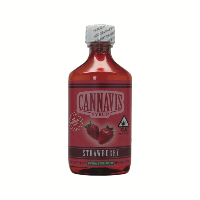 1,000mg Strawberry THC Syrup - Extra Strength