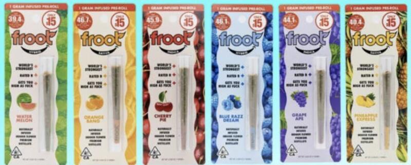 Froot: Pineapple Express Pre Roll 1g.