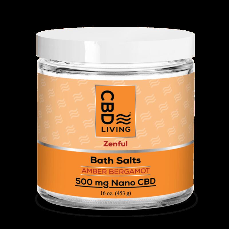CBD Bath Salts 500 mg - Amber Bergamot