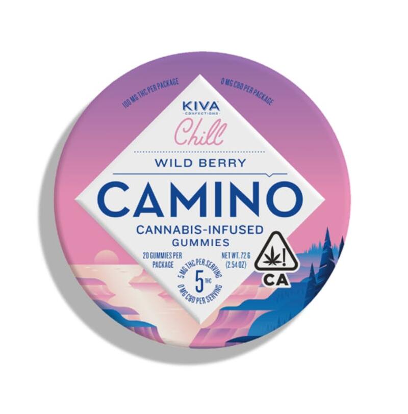 Camino: Wild Berry Chill Gummies 100mg.
