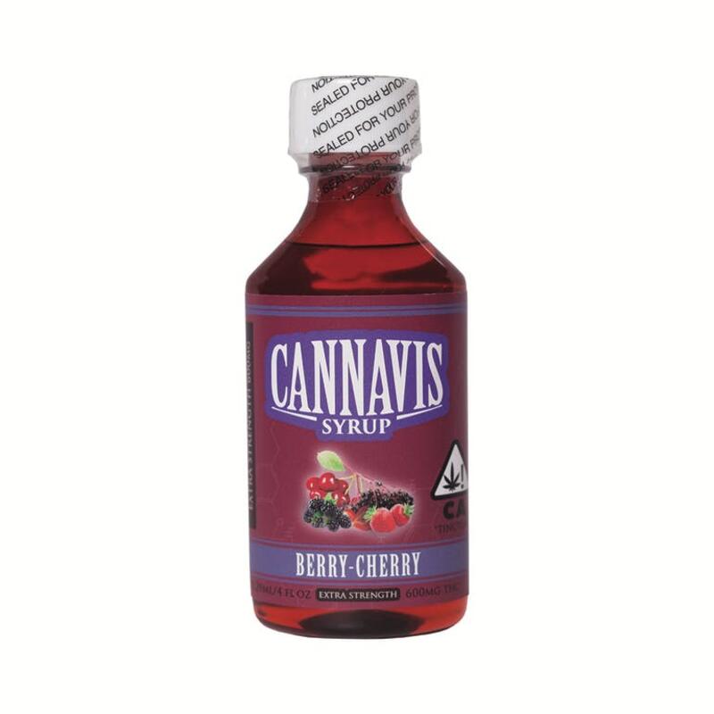 600mg Berry-Cherry THC Syrup - Extra Strength