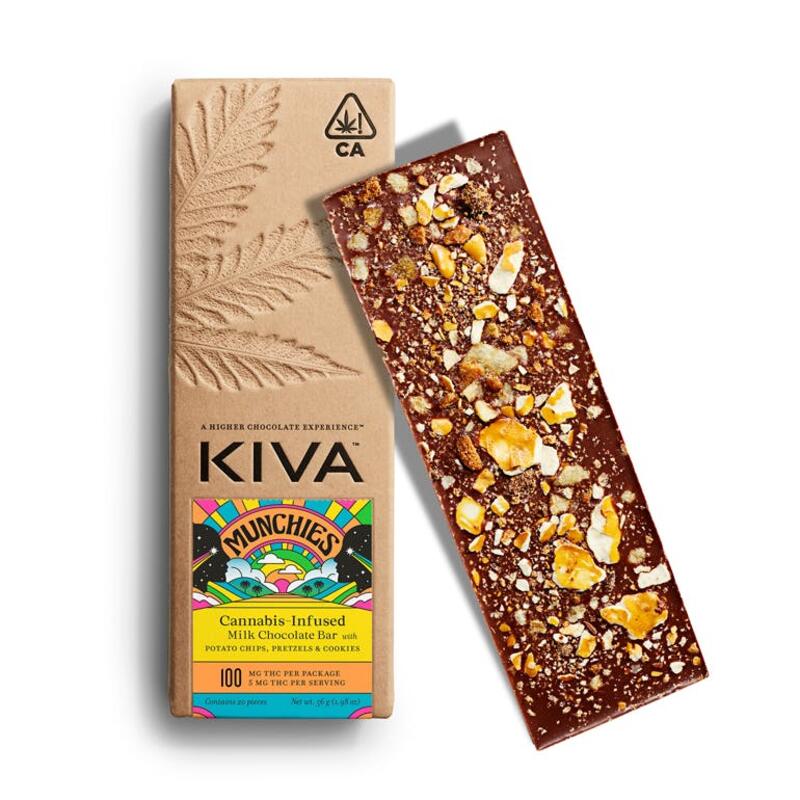 Kiva Munchies Milk Chocolate Bar (100mg)