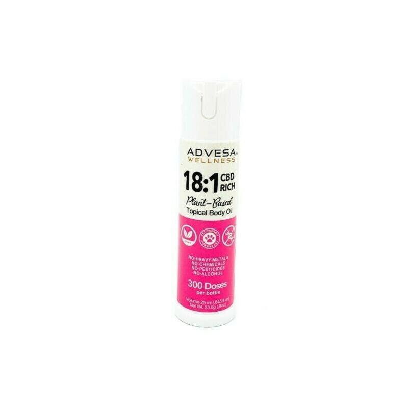 Advesa | Advesa Wellness | CBD:THC 18:1 Spray | Topical Body Oil
