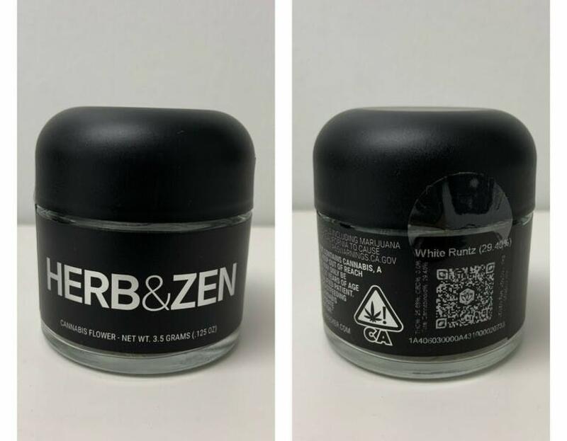 HERB&ZEN White Runtz 3.5g (25.68%) - Indica