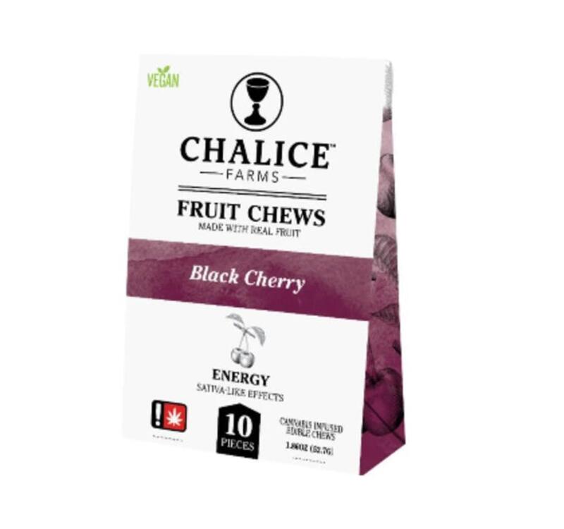 CHALICE - BLACK CHERRY CHEWS ( 10 PACK ) 100 MILLIGRAMS