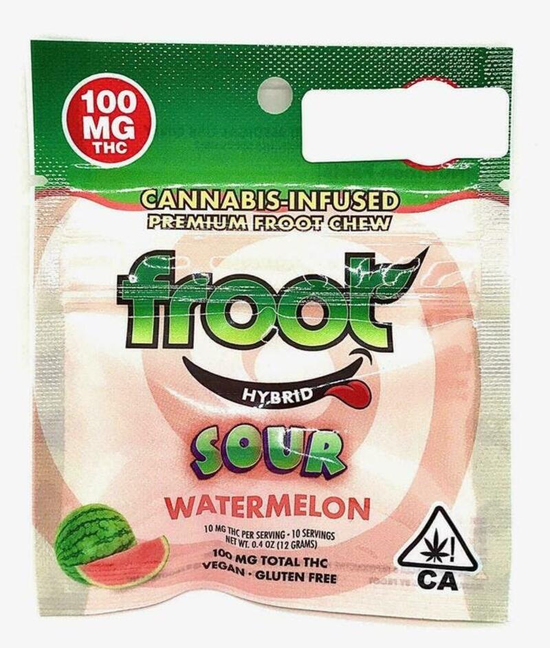 Froot - Sour Gummy Watermelon 100mg