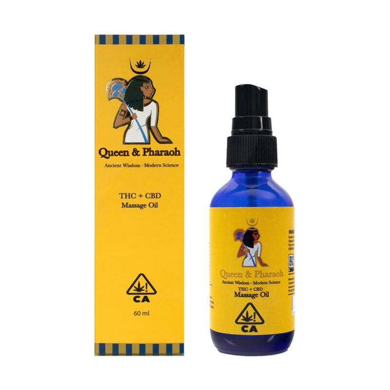 Queen & Pharaoh | THC + CBD Massage Oil (719MG THC + 584MG CBD) 60ml