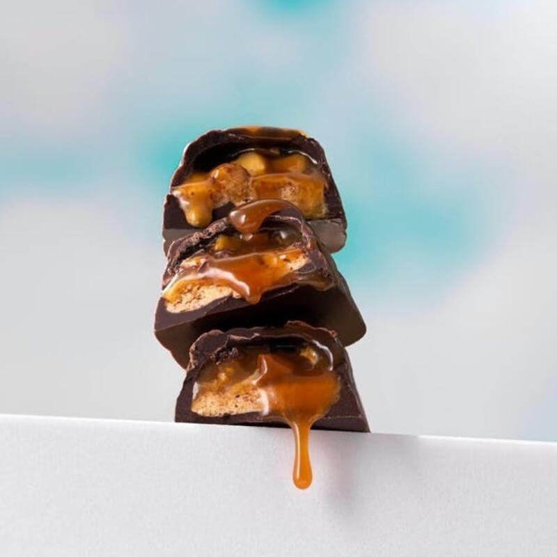 50mg THC Bar - Dark Chocolate Caramel Almond Nougat