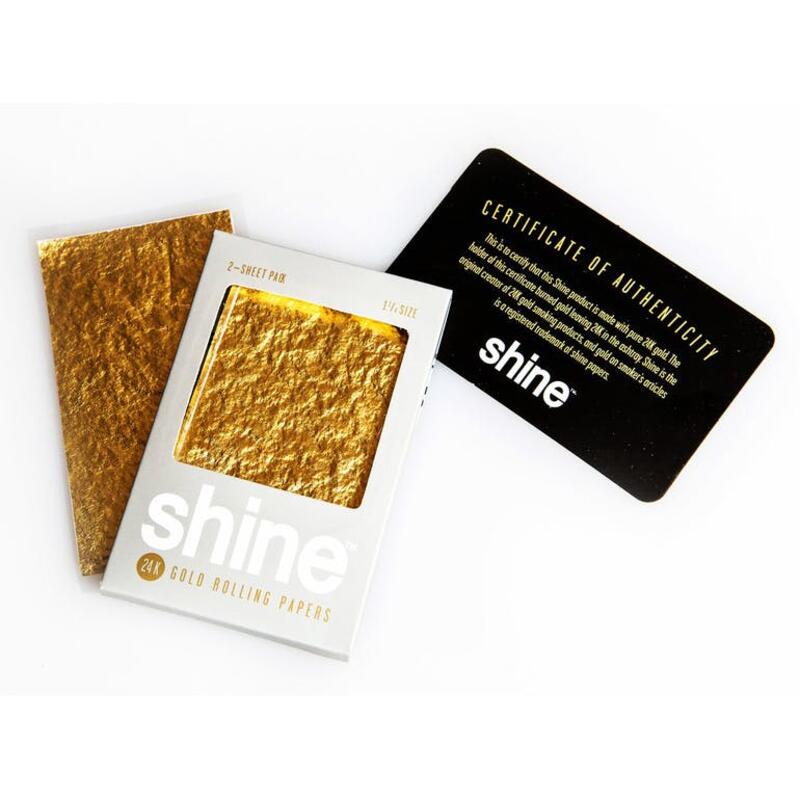 SHINE 24K Rolling Papers 1 1/4" - 2 Count