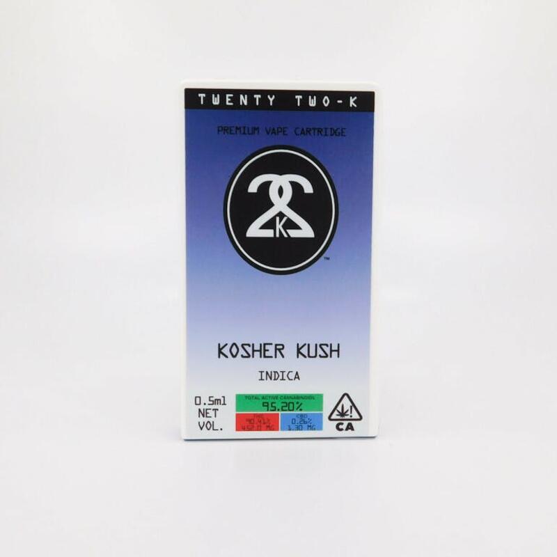 22K - KOSHER KUSH 0.5G CART 0.5 GRAMS